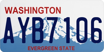 WA license plate AYB7106
