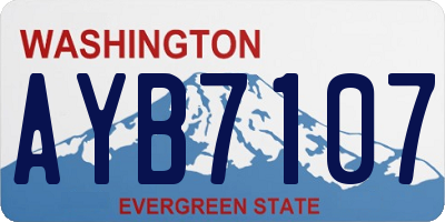 WA license plate AYB7107