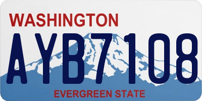 WA license plate AYB7108