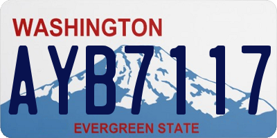 WA license plate AYB7117