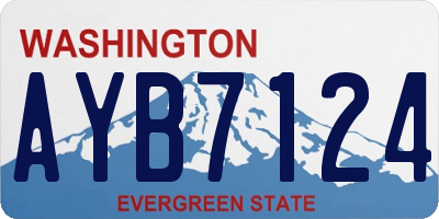 WA license plate AYB7124