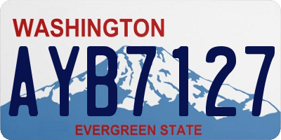 WA license plate AYB7127