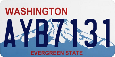 WA license plate AYB7131