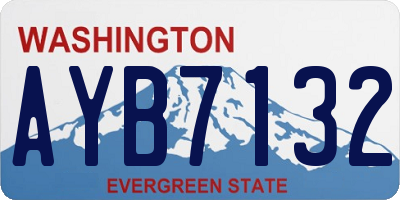 WA license plate AYB7132