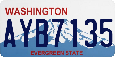 WA license plate AYB7135
