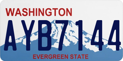 WA license plate AYB7144