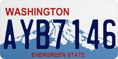 WA license plate AYB7146