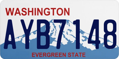 WA license plate AYB7148
