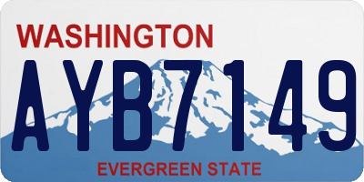 WA license plate AYB7149
