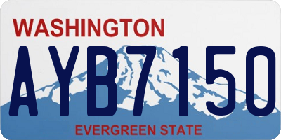 WA license plate AYB7150