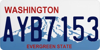 WA license plate AYB7153