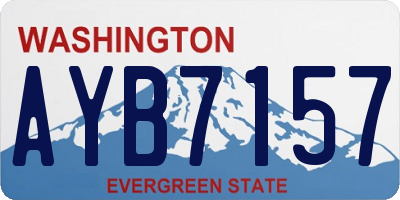 WA license plate AYB7157