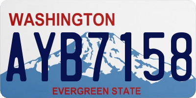 WA license plate AYB7158