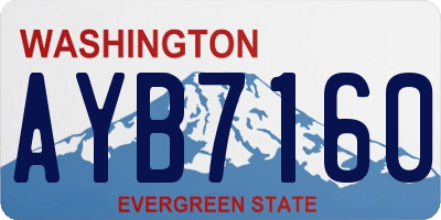 WA license plate AYB7160