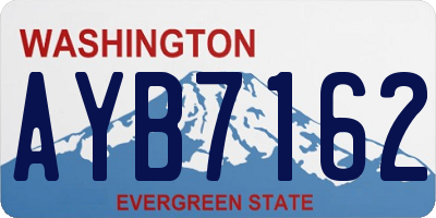 WA license plate AYB7162