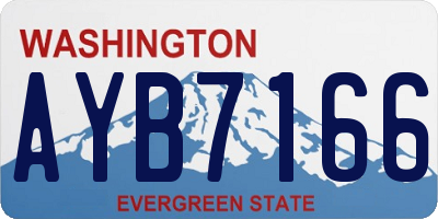 WA license plate AYB7166