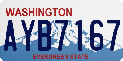 WA license plate AYB7167
