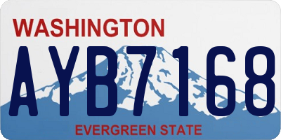 WA license plate AYB7168