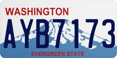 WA license plate AYB7173