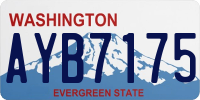 WA license plate AYB7175