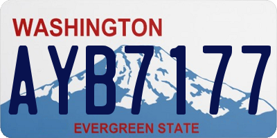 WA license plate AYB7177