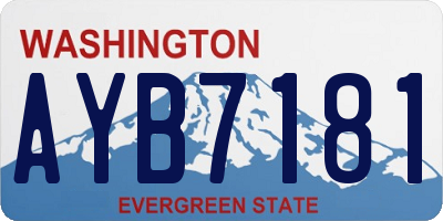 WA license plate AYB7181