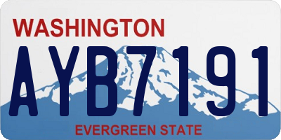 WA license plate AYB7191