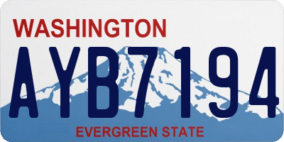 WA license plate AYB7194