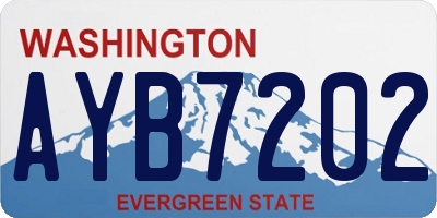 WA license plate AYB7202