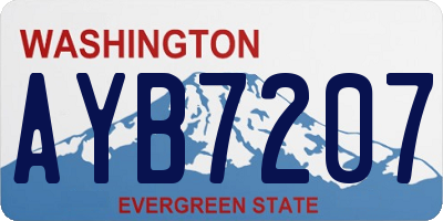 WA license plate AYB7207
