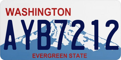 WA license plate AYB7212