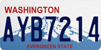 WA license plate AYB7214