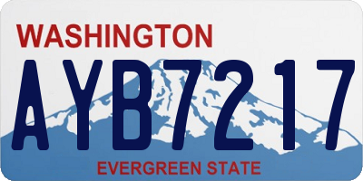 WA license plate AYB7217