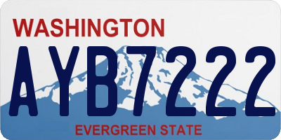 WA license plate AYB7222