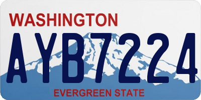 WA license plate AYB7224