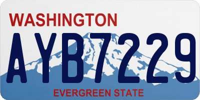 WA license plate AYB7229