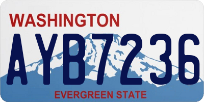 WA license plate AYB7236