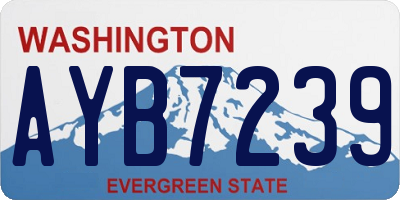 WA license plate AYB7239