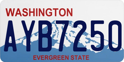 WA license plate AYB7250
