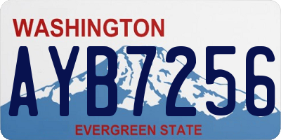 WA license plate AYB7256