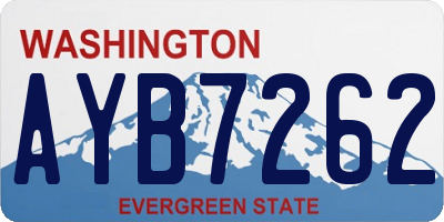WA license plate AYB7262