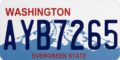 WA license plate AYB7265