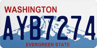 WA license plate AYB7274