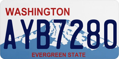 WA license plate AYB7280