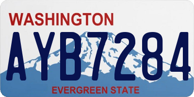 WA license plate AYB7284