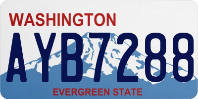 WA license plate AYB7288