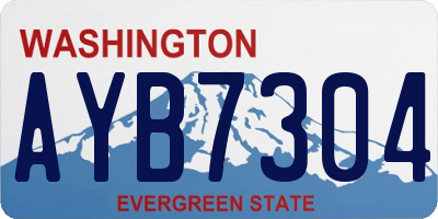 WA license plate AYB7304