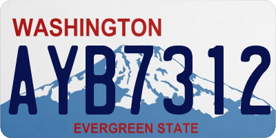 WA license plate AYB7312