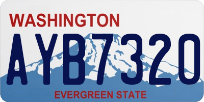 WA license plate AYB7320