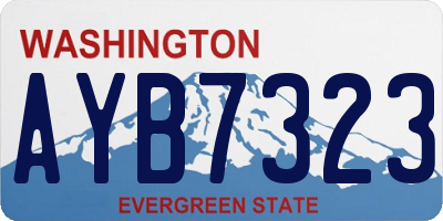 WA license plate AYB7323